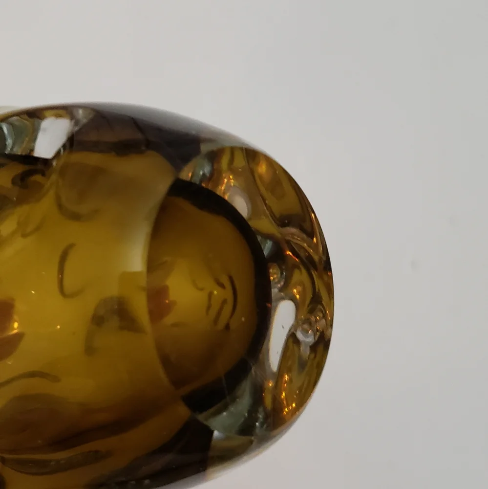 Art Glass Hand Blown Vase Single Stem